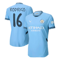 RODRIGO #16 Manchester City Home Match Jersey 2024/25 - UCL Font