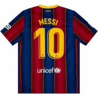 Messi #10 Retro Barcelona Home Jersey 2020/21