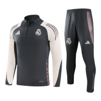 Kids Real Madrid Zipper Sweat Kit(Top+Pants) 2024/25